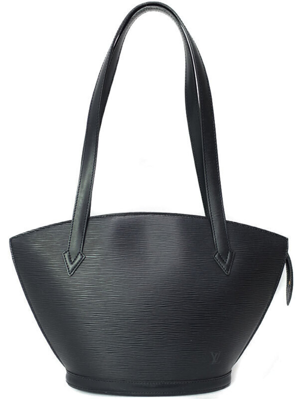 Louis Vuitton Epi Saint Jacques Poignee Long Shoulder Bag Leather Black Gray